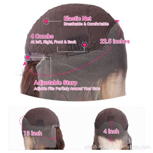 Best Seller Pre plucked Brazilian Raw Hair Lace Front Wigs Transparent Lace Frontal Brazilian Human Hair Wig